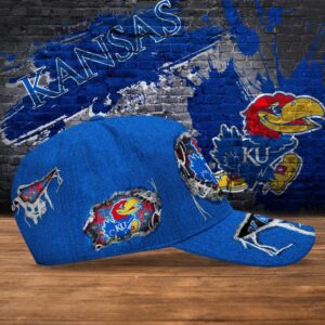 Customized NCAA Kansas Jayhawks Baseball Cap Trendsetting Threads Fashion 2 acxzuq.jpg