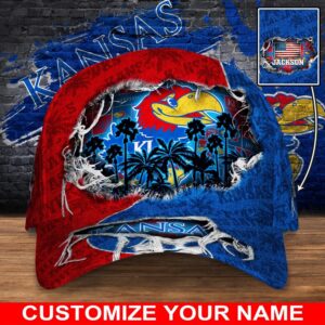 Customized NCAA Kansas Jayhawks Baseball Cap Trendy Hat Bliss 1 ox2lew.jpg