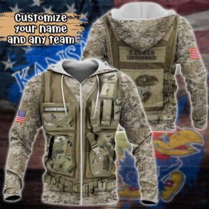 Customized NCAA Kansas Jayhawks Hoodie 3D Camo Hoodie Harmony For Fans 2 hs3r7s.jpg