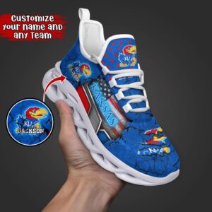 Customized NCAA Kansas Jayhawks Sneaker…