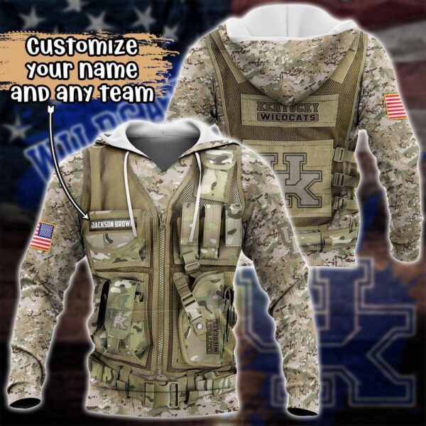 Customized NCAA Kentucky Wildcats Hoodie 3D Camo Hoodie Harmony For Fans