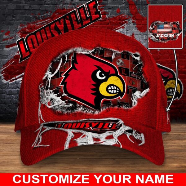 Customized NCAA Louisville Cardinals Baseball Cap Trendsetting Threads Fashion