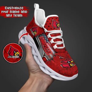 Customized NCAA Louisville Cardinals Sneaker…