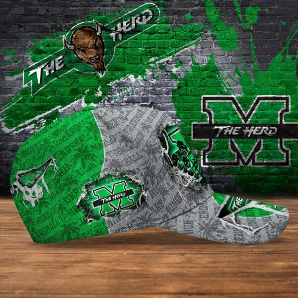 Customized NCAA Marshall Thundering Herd Baseball Cap Sleek Layers Of Bliss