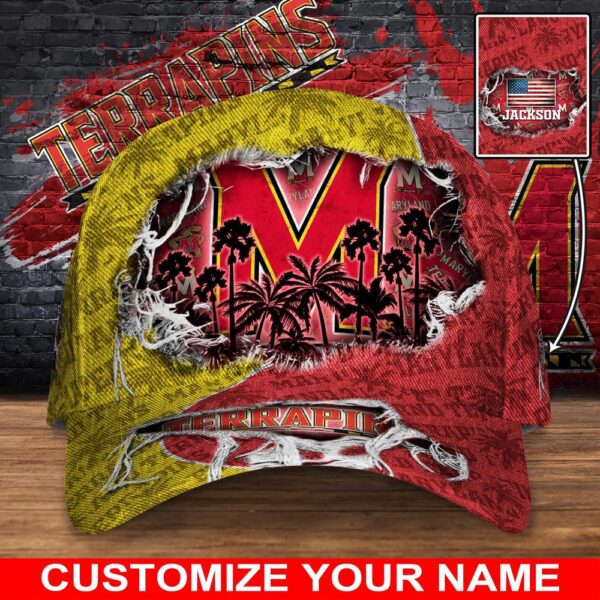 Customized NCAA Maryland Terrapins Baseball Cap Sleek Layers Of Bliss