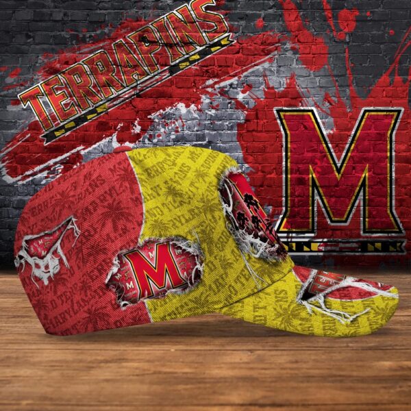 Customized NCAA Maryland Terrapins Baseball Cap Sleek Layers Of Bliss