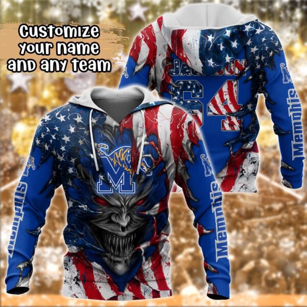 Customized NCAA Memphis Tigers Hoodie 3D Athletic Bliss For Fans