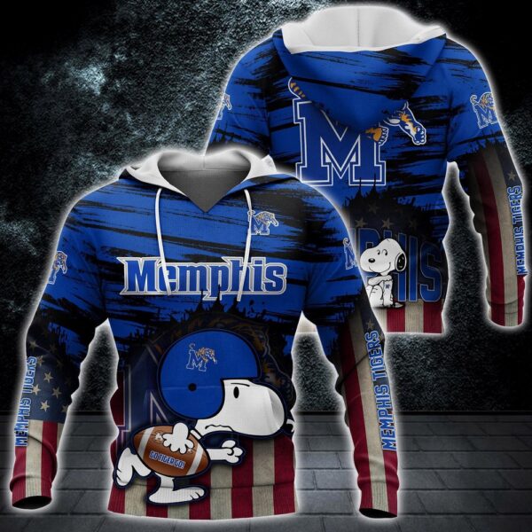 Customized NCAA Memphis Tigers Hoodie 3D Snoopy Pattern For Fans