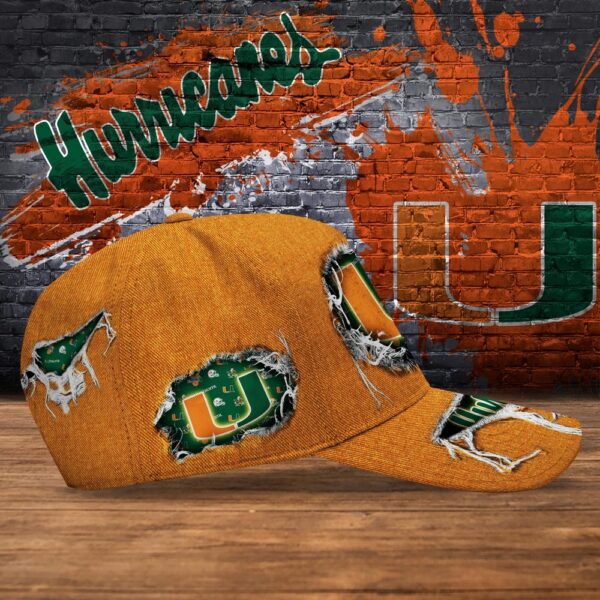 Customized NCAA Miami Hurricanes Baseball Cap Chic Vibes in Headwear