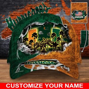 Customized NCAA Miami Hurricanes Baseball Cap Sporty Elegance Vibes 1 etsbm9.jpg