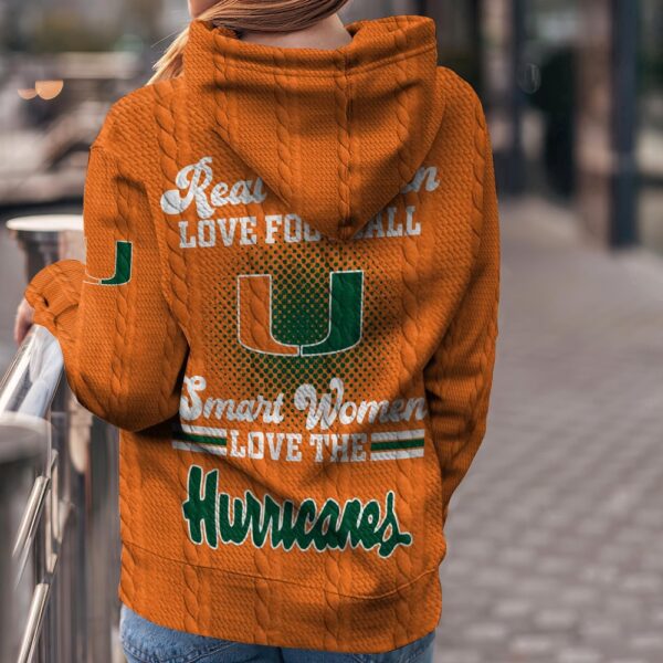 Customized NCAA Miami Hurricanes Hoodie 3D Chic Campus Layers For Fans