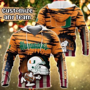 Customized NCAA Miami Hurricanes Hoodie…