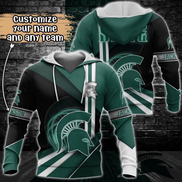 Customized NCAA Michigan State Spartans Hoodie 3D Cozy Vibes For Fans