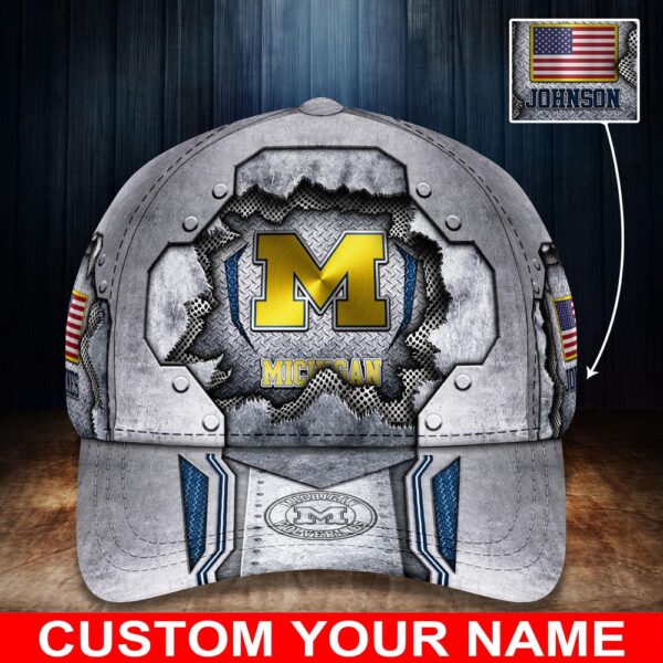 Customized NCAA Michigan Wolverines Baseball Cap Sleek Layers of Style