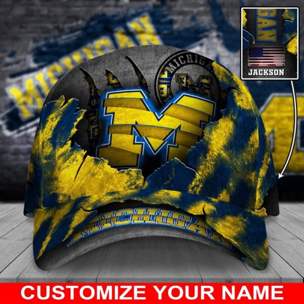 Customized NCAA Michigan Wolverines Baseball Cap Sleek Trends Parade