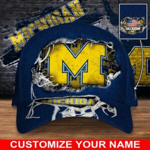 Customized NCAA Michigan Wolverines Baseball Cap Trendsetting Threads Fashion 1 bs18gy.jpg