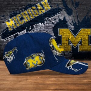 Customized NCAA Michigan Wolverines Baseball Cap Trendsetting Threads Fashion 2 ngde6n.jpg