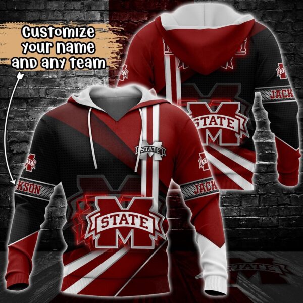 Customized NCAA Mississippi State Bulldogs Hoodie 3D Cozy Vibes For Fans