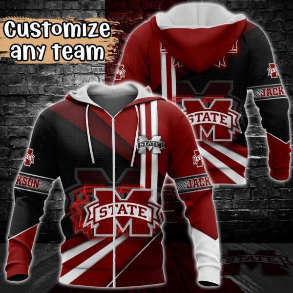 Customized NCAA Mississippi State Bulldogs Hoodie 3D Cozy Vibes For Fans