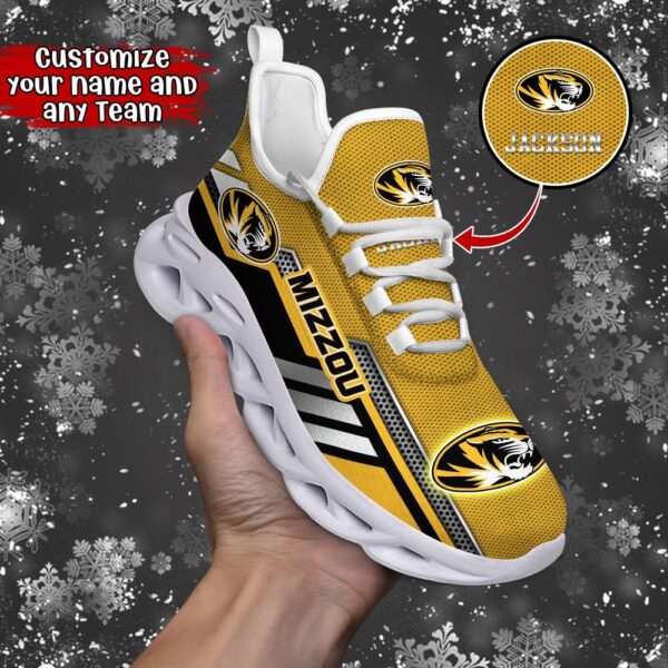 Customized NCAA Missouri Tigers Sneaker Max Soul Shoes Stride Chic Blissful Parade