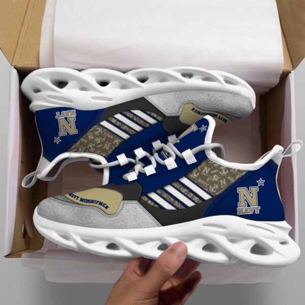 Customized NCAA Navy Midshipmen Sneaker Max Soul Shoes Kick Bliss Parade