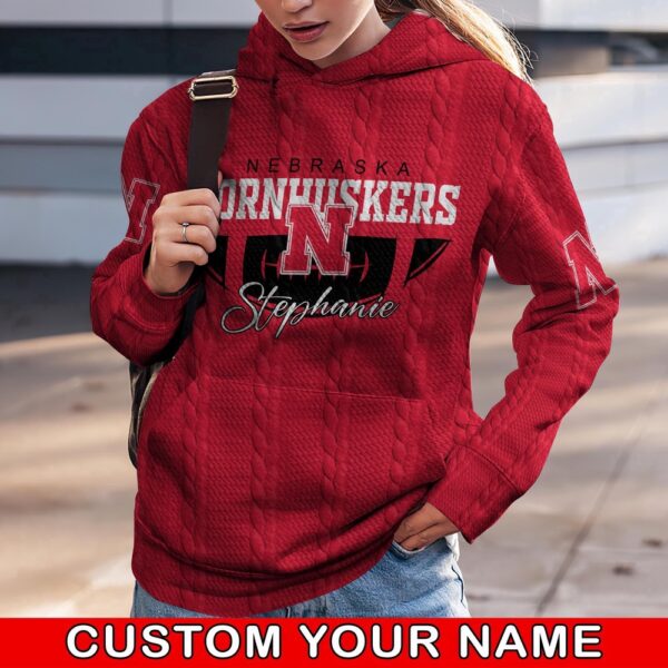 Customized NCAA Nebraska Cornhuskers Hoodie 3D Athletic Elegance For Fans