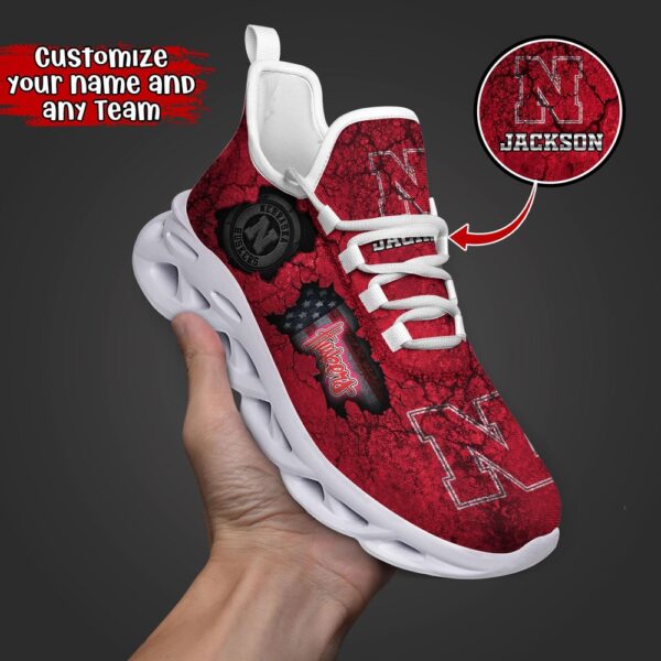 Customized NCAA Nebraska Cornhuskers Sneaker Max Soul Shoes Max Comfort Glide