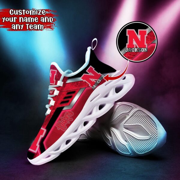 Customized NCAA Nebraska Cornhuskers Sneaker Max Soul Shoes Soulful Steps