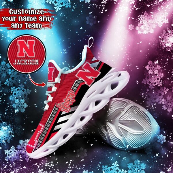 Customized NCAA Nebraska Cornhuskers Sneaker Max Soul Shoes Stride Chic Blissful Parade