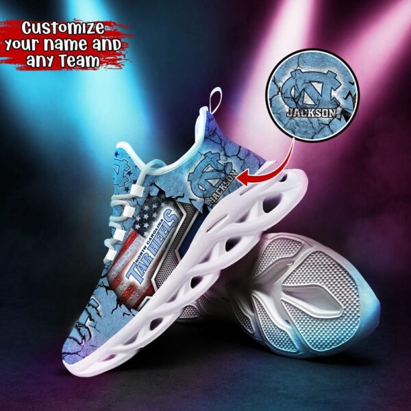 Customized NCAA North Carolina Tar Heels Sneaker Max Soul Shoes Sneaker Elegance Fusion