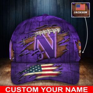 Customized NCAA Northwestern Wildcats Baseball Cap Casual Elegance Threads 1 xe34bk.jpg