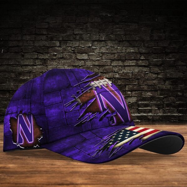 Customized NCAA Northwestern Wildcats Baseball Cap Casual Elegance Threads