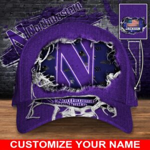 Customized NCAA Northwestern Wildcats Baseball Cap Chic Vibes in Headwear 1 teelyf.jpg