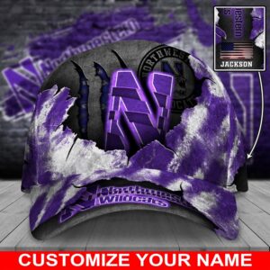 Customized NCAA Northwestern Wildcats Baseball Cap Signature Urban Style 1 r8tql6.jpg