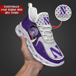 Customized NCAA Northwestern Wildcats Sneaker…