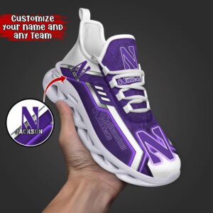 Customized NCAA Northwestern Wildcats Sneaker…