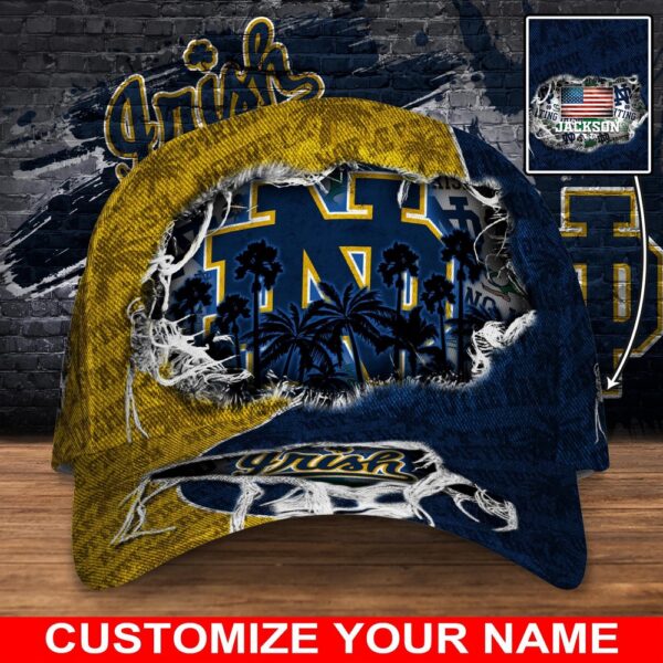 Customized NCAA Notre Dame Fighting Irish Baseball Cap Sporty Elegance Vibes