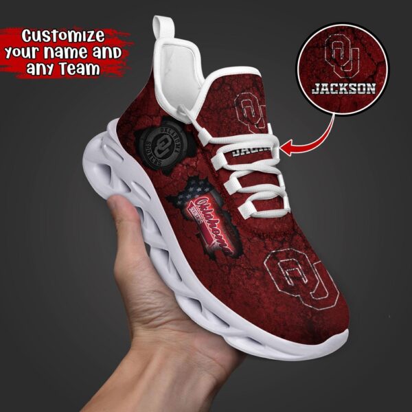 Customized NCAA Oklahoma Sooners Sneaker Max Soul Shoes Max Comfort