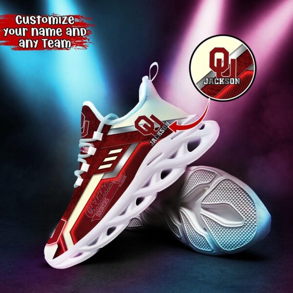 Customized NCAA Oklahoma Sooners Sneaker Max Soul Shoes Soulful Stride