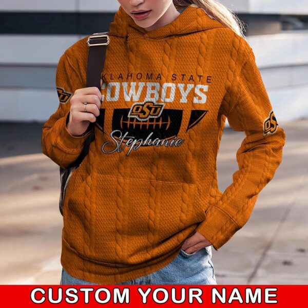 Customized NCAA Oklahoma State Cowboys Hoodie 3D Chic Campus Layers For Fans