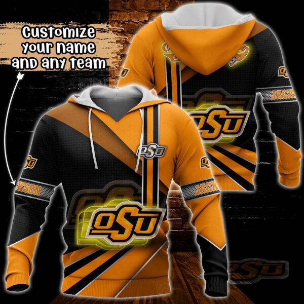 Customized NCAA Oklahoma State Cowboys Hoodie 3D Cozy Vibes For Fans