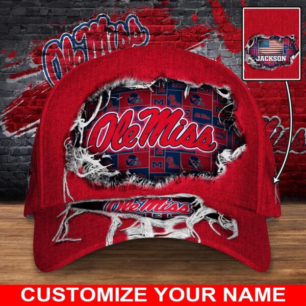 Customized NCAA Ole Miss Rebels Baseball Cap Trendsetting Threads Fashion