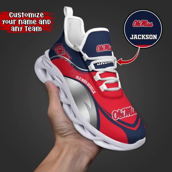 Customized NCAA Ole Miss Rebels Sneaker Max Soul Shoes Comfortable For Every Occasion