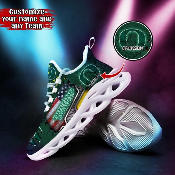 Customized NCAA Oregon Ducks Sneaker Max Soul Shoes Sneaker Elegance Fusion