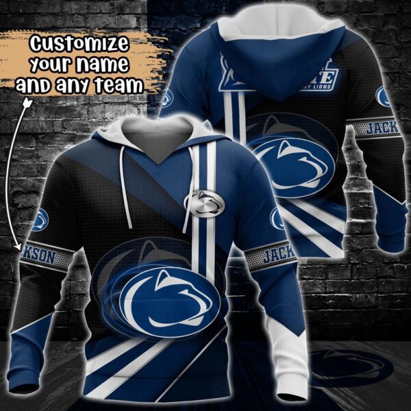 Customized NCAA Penn State Nittany Lions Hoodie 3D Cozy Vibes For Fans