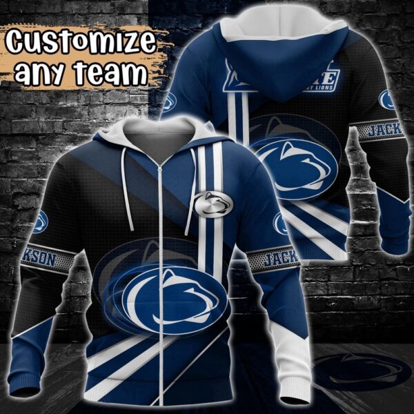 Customized NCAA Penn State Nittany Lions Hoodie 3D Cozy Vibes For Fans