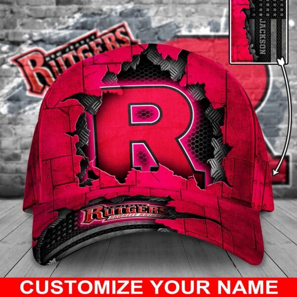 Customized NCAA Rutgers Scarlet Knights Baseball Cap Comfy Magic Headpiece