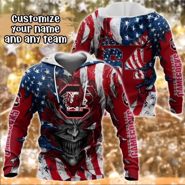 Customized NCAA South Carolina Gamecocks Hoodie 3D Athletic Bliss For Fans