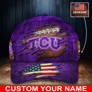 Customized NCAA TCU Horned Frogs Baseball Cap Casual Elegance Threads 1 jpdxtl.jpg