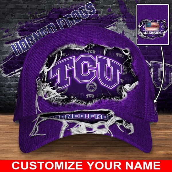 Customized NCAA TCU Horned Frogs Baseball Cap Chic Vibes in Headwear